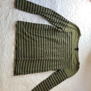 olive green and navy blue boat neck long sleeve